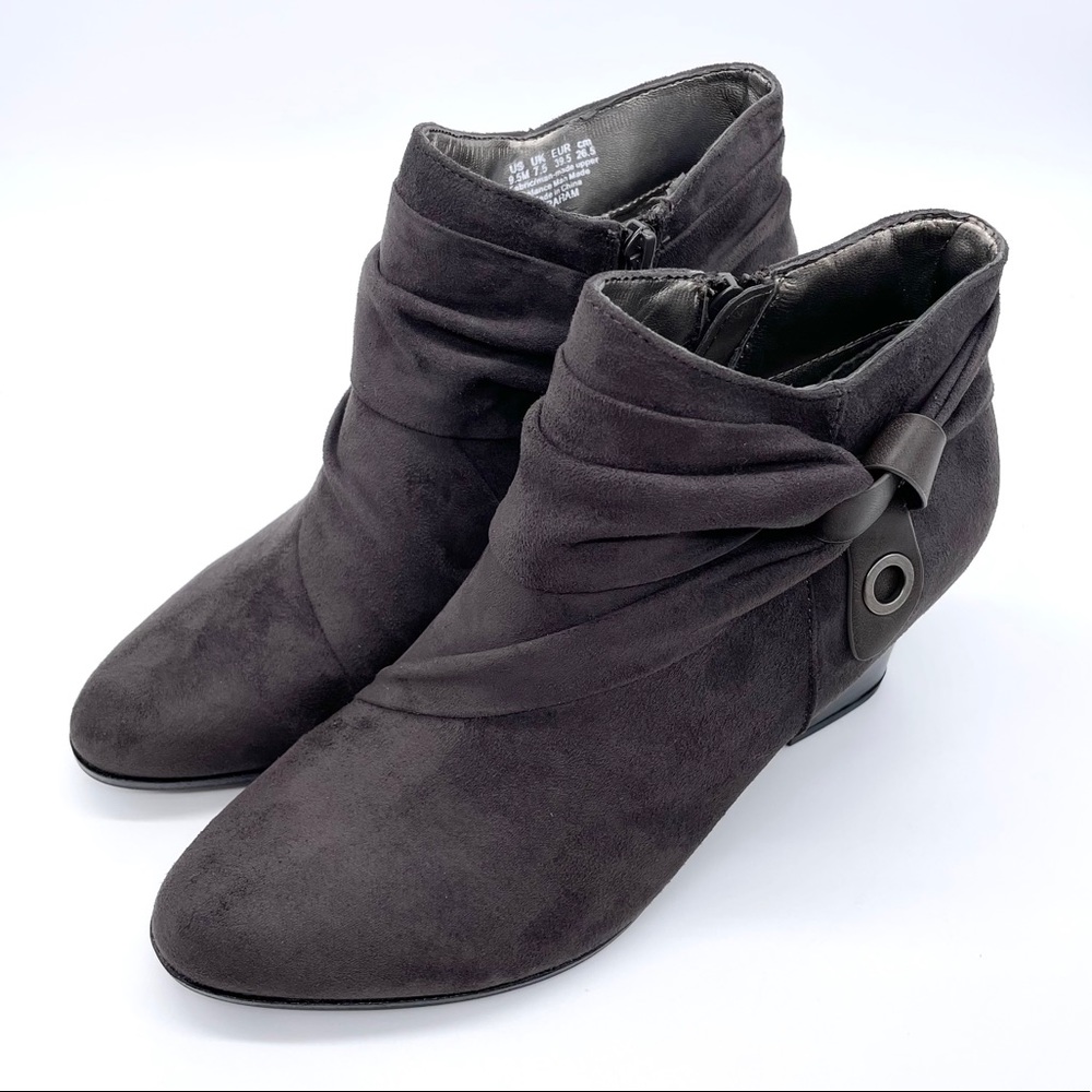 Naturalizer Graham Suede Dark Grey Ankle Booties 9.5 - Picture 4 of 10